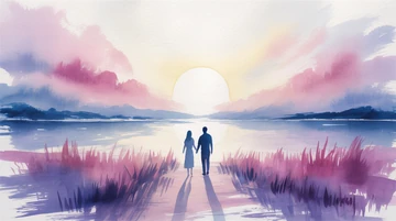 Tarot Bizum 24 horas – Consulta directa y confidencial Tarot bizum 24 horas con pareja paseando con el horizonte de fondo